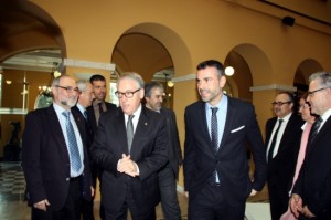 El president de la Diputació de Tarragona, Josep Poblet, ha rebut el conseller de Territori i Sostenibilitat, Santi Vila