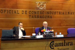 Robert Barros, responsable de comerç internacional de la Cambra de Tarragona, i Sergi Vives, president de comerç exterior de la Cambra de Tarragona