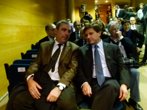 El president de la Cambra de Comerç de Tarragona, Albert Abelló (esquerra)