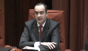 Fernando Aldecoa, director general de Port Aventura, avui al Parlament