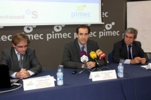 Imatge d'arxiu de PIMEC, amb el seu president a Tarragona, Josep-Joaquim Sendra (centre)