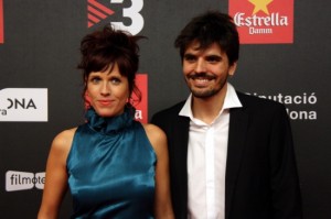 La directora de 'La Plaga', Neús Ballús, i el coguionista Paus Subirós, als Premis Gaudí