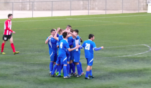 El Torreforta celebra el 2-0 de Molina.