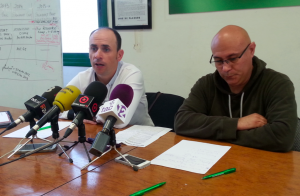 Josep Ferré i Joan Montesó, d'Unió de Pagesos. Foto: JM.Salvat