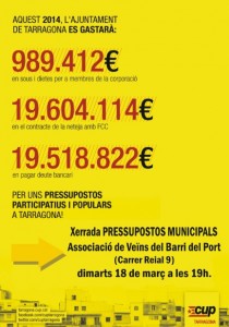 Cartell de la xerrada al Barri del Port