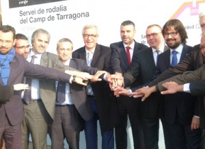 Els representants polítics a la inauguració del servei de rodalies Tarragona-Reus