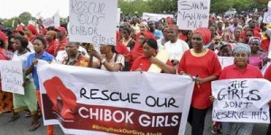 Manifestació de rebuig al segrest de les nenes a Nigèria.