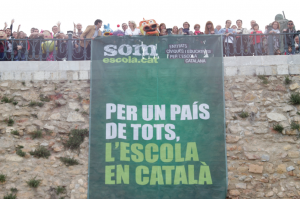 Els integrants de Somescola.cat, al Balcó del Mediterrani. Foto: somescola.cat