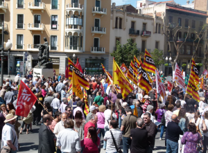 Gairebé un miler de persones s'ha concentrat aquest 1er de maig als Despullats de Tarragona