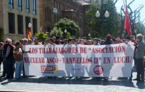 Protesta dels treballadors de les nuclears en una imatge d'arxiu