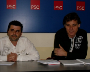 El portaveu del GM del PSC de Vila-seca, Alberto Miñambres, a la dreta, en una foto d’arxiu. FOTO: Diputatsocialistescamp.