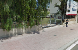 Espai on es construirà el pavelló de Sant Jordi. Foto: Google Maps
