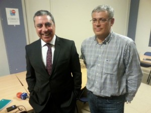 Abelló, amb Jordi Sendra, un cop coneguts els resultats. Foto: Tarragona21
