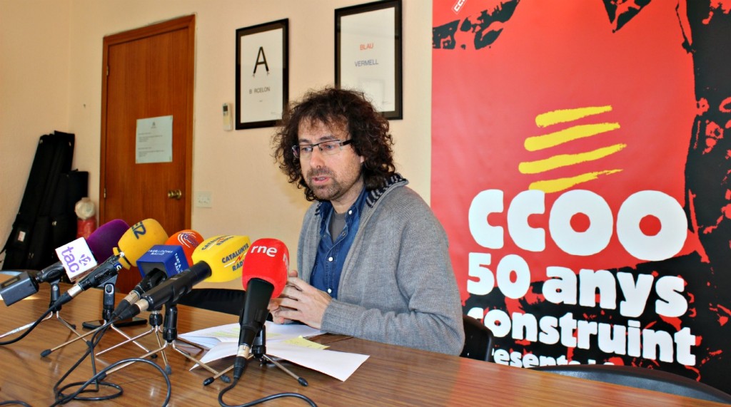 Ramon Romeu a la seu de CCOO a Tarragona. Foto:Tarragona21