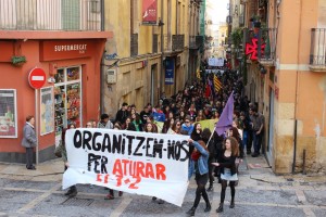 Manifestació convocada pel SEPC al carrer Major. Foto:Tarragona21