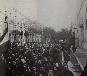 Entrada de les tropes franquistes a Tarragona. Foto:requetes.com