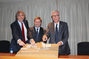 D'esquerra a dreta Joan Borràs, Josep Andreu i Josep Fèlix Ballesteros a la presentació del projecte. Foto:Tarragona21
