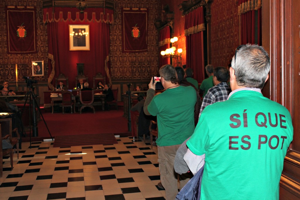 Membres de la PAH han presenciat en directe la sessió plenària. Foto:Tarragona21 