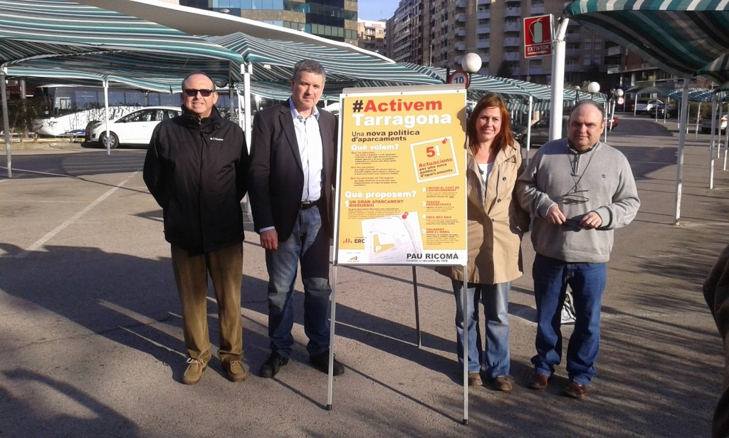 D'esquerra dreta, Ferran Tortosa, Pau Ricomà, Mònica Alabart i Jordi Fortuny, tots quatre membres de la candidatura