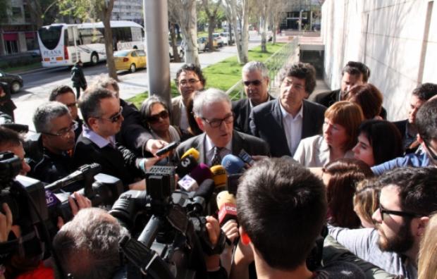 Josep Poblet, a la sortida dels jutjats de Reus el passat 9 d'abril