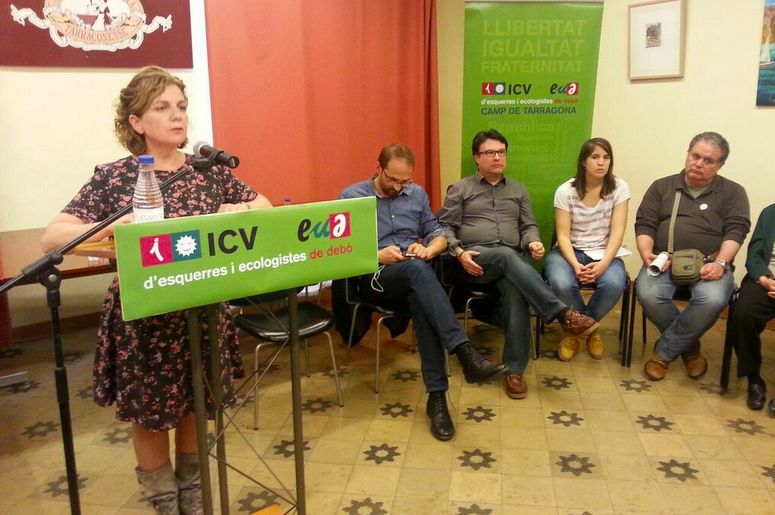 Arga Sentís ha dibuixat les principals línies del programa d'ICV-EUiA, i ha presentat la candidatura pel 24-M. Foto: Tarragona21