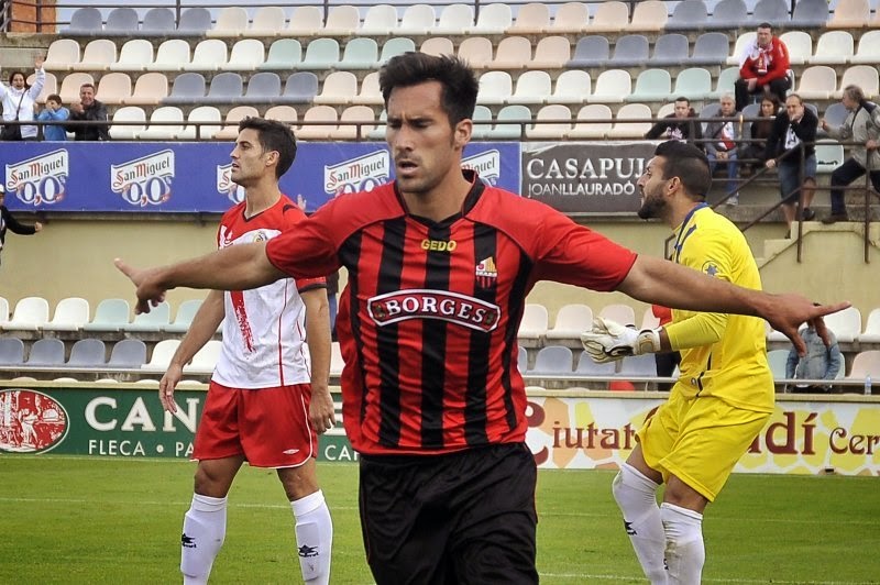 Xisco Hernández celebra un gol amb la samarreta del Reus. Foto:Futbolmallorca