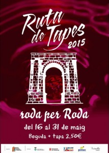 Cartell anunciador de la ruta de tapes