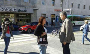 Ricomà davant l'estació de Tarragona. Foto:Cedida