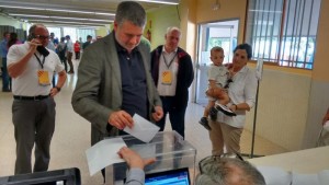 Pau Ricomà, votant aquest matí. Foto: Tarragona21