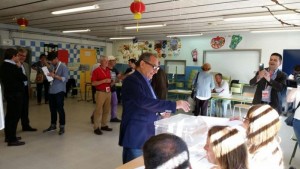 Jordi Solé, alcaldable del PSC, votant. Foto: Tarragona21