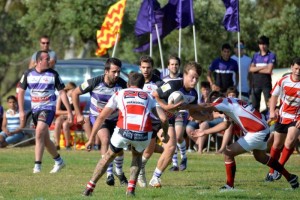 El primer equip de Rugby Tarragona disputant un partit. Foto: Cedida