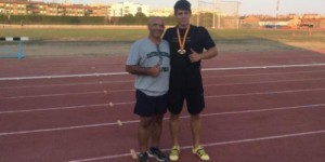 Dani Collar, amb la medalla aconseguida al campionat d'Espanya