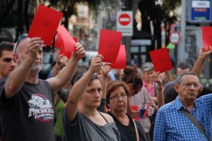 Assitents a la concentració per reivindicar Tarragona com a ciutat d'acollida. Foto: Tarragona 21