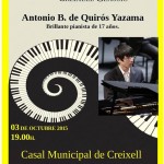 Creixell presenta un prodigi de pianista, Antonio Bernaldo de Quirós