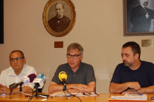 Jordi Solé (PSC), Eduard Rovira (ERC) i Lluís Sunyé (ABG). Foto: Tarragona 21
