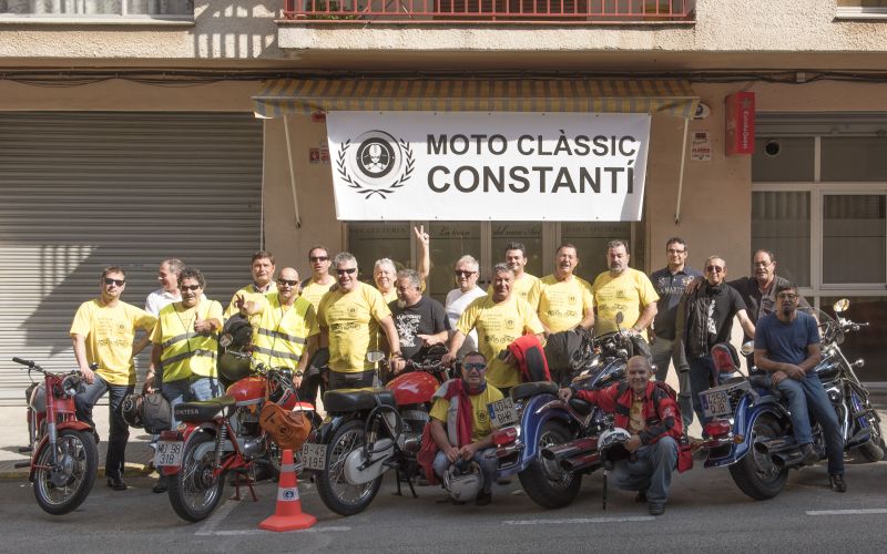 Constantí celebra la primera sortida de Moto Clàssic. Foto: Cedida