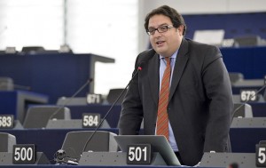 Francesc Gambús, durant una sessió plenària a Estrasburg. Foto: UDC
