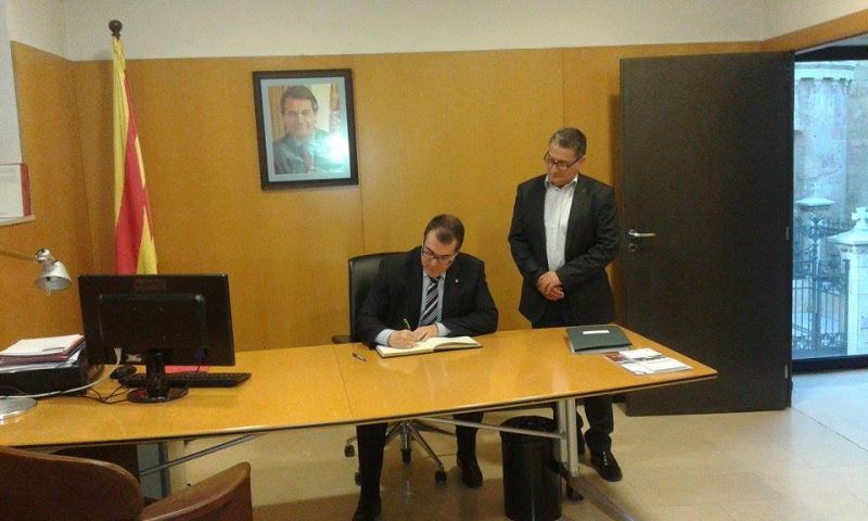 El Conseller d'interior, Jordi Jané, i el president del Consell Comarcal del Tarragonès, Pere Virgili . Foto: Tarragona 21
