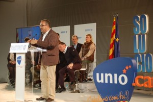 El candidat d'Unió per Tarragona durant l'acte de campanya d'aquest vespre. Foto: Tarragona 21