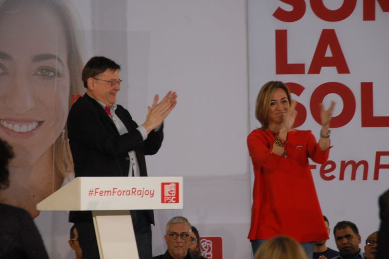 Carme Chacón i Ximo Puig en un acte de campanya a Tarragona. Foto: Tarragona 21