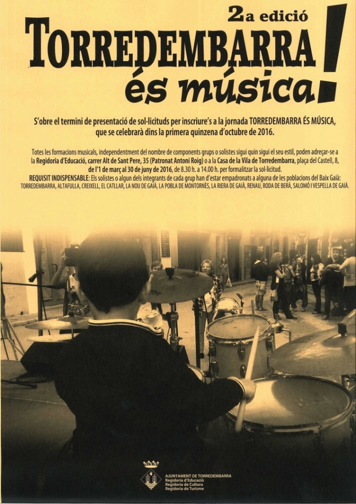Cartell de Torredembarra és música.