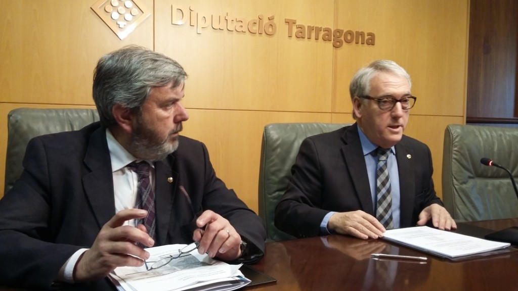 Joan Josep Malràs  i Josep Poblet en la presentació a la Diputació. Foto:Tarragona21