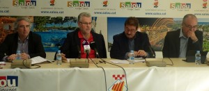 L'alcalde, junt a Toni Brull, Marc Montagut i Jesús Barragán
