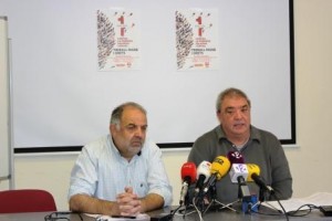 Joan Llort, secretari UGT, i Jaume Pros, secretari general CCOO a Tarragona. Foto: Tarragona21