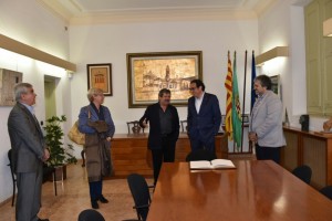 Un moment de la visita de Josep Rull. Foto: Pilar Bisa.