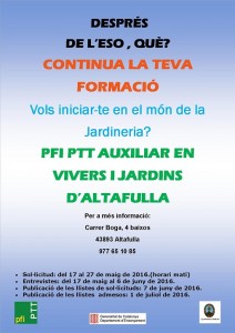 Cartell del programa de formació