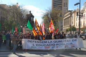 Concentració en defensa de la qualitat a l'educació pública. Foto: Tarragona 21