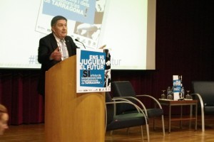 El rector de la URV, Josep Anton Ferré, durant la seva intervenció. Foto tarragona21