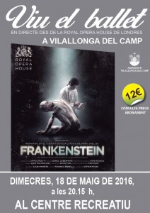Cartell de la representació de 'Frankenstein'