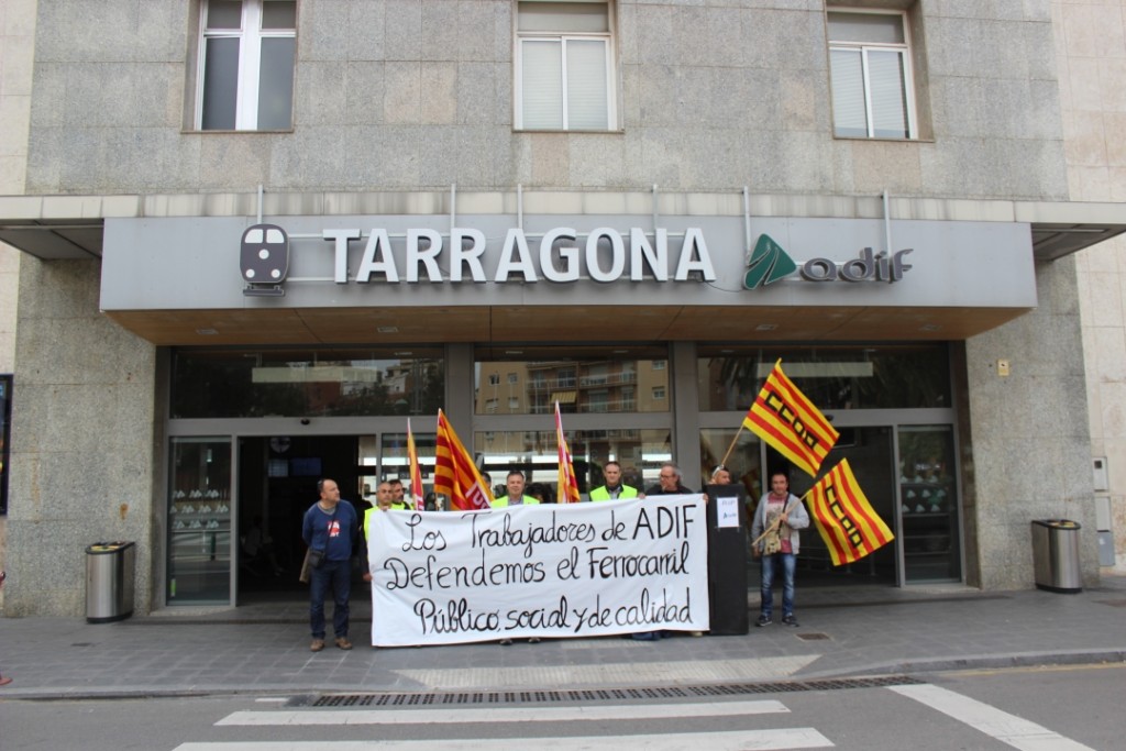 Els treballadors d'Adif amenacen amb noves vagues. Foto: Tarragona21